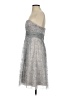BCBGMAXAZRIA Metallic Silver Cocktail Dress Size 2 - photo 5
