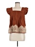 Jason Wu Brown Short Sleeve Blouse Size M - photo 1