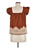 Jason Wu Brown Short Sleeve Blouse Size M - photo 2