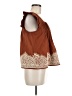 Jason Wu Brown Short Sleeve Blouse Size M - photo 4
