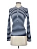 Madewell Stripes Blue Long Sleeve Polo Size S - photo 1