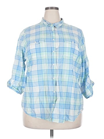 St. John's Bay 3/4 Sleeve Button-Down Shirt (view 1)