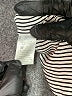 Everlane 100% Silk Stripes Gray Long Sleeve Silk Top Size 4 - photo 8