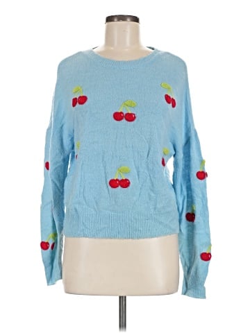 Aqua Pullover Sweater (view 1)