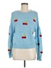 Aqua Hearts Blue Pullover Sweater Size M - photo 1