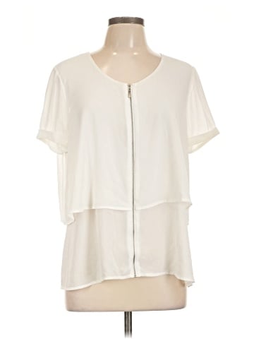 NY Collection Short Sleeve Blouse (view 1)