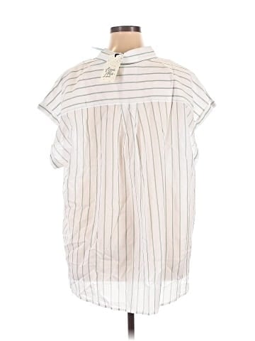 Cosmic Blue Love Sleeveless Button-Down Shirt (view 2)