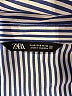 Zara Stripes Blue Long Sleeve Blouse Size S - photo 7