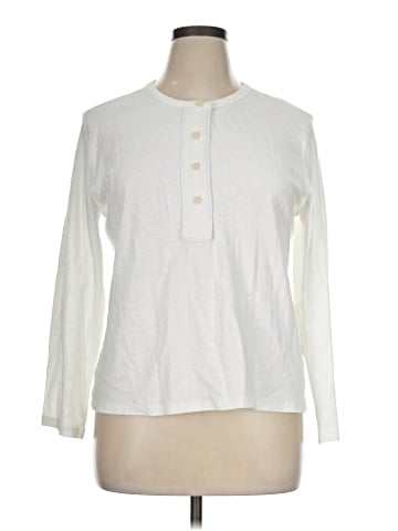 Banana Republic Factory Store Long Sleeve Henley (view 1)