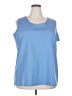 Roaman's 100% Polyester Blue Sleeveless T-Shirt Size 22 (1X) - photo 1