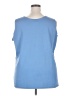 Roaman's 100% Polyester Blue Sleeveless T-Shirt Size 22 (1X) - photo 2