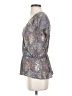 Leith 100% Polyester Gray Short Sleeve Blouse Size S - photo 5