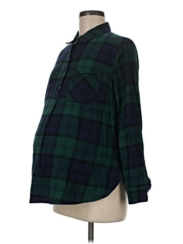 Old Navy - Maternity Long Sleeve Button-Down Shirt (view 1)