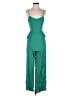 Unbranded 100% Polyester Solid Green Jumpsuit Size S - photo 1