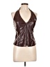 Bershka 100% Polyamide Brown Sleeveless Blouse Size L - photo 1