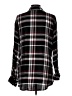 Sanctuary 100% Rayon Plaid Black Long Sleeve Button-Down Shirt Size L - photo 2