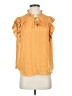Maison d' Amelie 100% Polyester Orange Short Sleeve Blouse Size S - photo 1