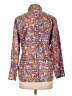 Obermeyer 100% Cotton Print Orange Long Sleeve Button-Down Shirt Size L (estimated) - photo 2