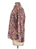 Obermeyer 100% Cotton Print Orange Long Sleeve Button-Down Shirt Size L (estimated) - photo 5
