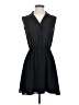 H&M 100% Polyester Solid Black Casual Dress Size 4 - photo 1