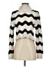Zara Chevron-herringbone Ivory Pullover Sweater Size S - photo 1