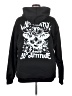 Unbranded 100% Polyester Black Pullover Hoodie Size XXL - photo 2