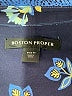Boston Proper 100% Rayon Paisley Blue 3/4 Sleeve Blouse Size M - photo 7