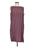 Halogen 100% Polyester Print Purple Casual Dress Size L - photo 1