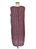 Halogen 100% Polyester Print Purple Casual Dress Size L - photo 2
