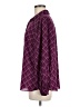 Elle 100% Polyester Argyle Purple Long Sleeve Blouse Size M - photo 5
