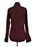 Express 100% Cotton Plaid Burgundy Long Sleeve Button-Down Shirt Size M - photo 2