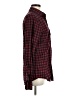 Express 100% Cotton Plaid Burgundy Long Sleeve Button-Down Shirt Size M - photo 4