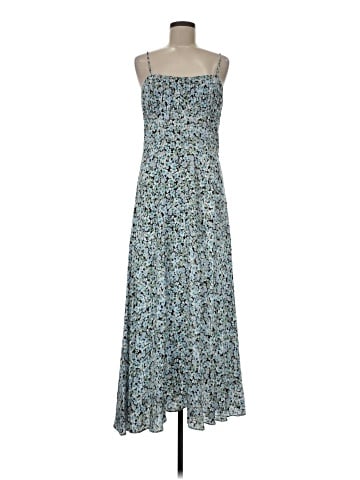 Madewell Ruched Sweetheart Sleeveless Midi Dress in Floral (view 1)