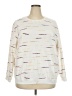 Karen Scott Sport Print White Pullover Sweater Size 2X - photo 1