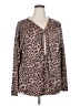 Soft Surroundings Animal Print Brown Long Sleeve Blouse Size 2X - photo 1