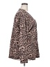Soft Surroundings Animal Print Brown Long Sleeve Blouse Size 2X - photo 4