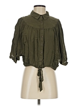 Free People 3/4 Sleeve Button Down Shirt