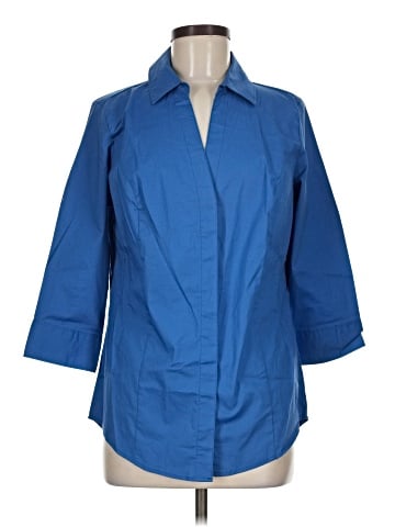 Riders by Lee 3/4 Sleeve Button-Down Shirt (view 1)