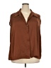 MNG 100% Polyester Brown 3/4 Sleeve Blouse Size 18 - photo 1
