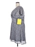 Sugar Lips 100% Polyester Print Gray Casual Dress Size 2X - photo 5