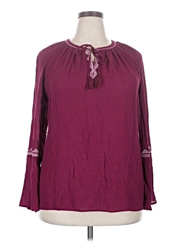 St. John's Bay Long Sleeve Blouse (view 1)
