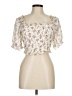 Cotton Candy LA 100% Polyester Ivory Short Sleeve Blouse Size M - photo 1