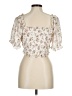 Cotton Candy LA 100% Polyester Ivory Short Sleeve Blouse Size M - photo 2