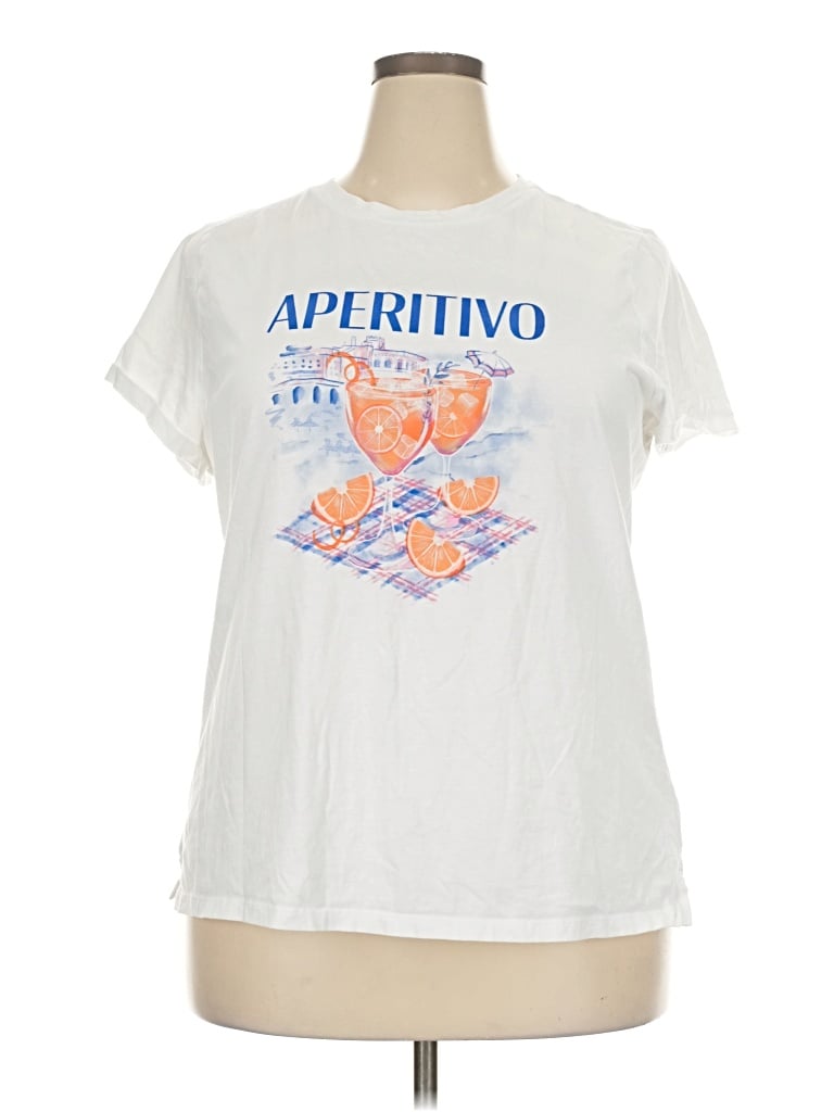 Pre-owned Talbots Short Sleeve T-shirt In White