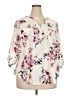 Torrid Floral Ivory 3/4 Sleeve Blouse Size 2X Plus (2) - photo 1