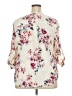 Torrid Floral Ivory 3/4 Sleeve Blouse Size 2X Plus (2) - photo 2