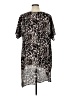 Sejour 100% Polyester Animal Print Black Short Sleeve Blouse Size 14 - photo 2