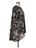 Sejour 100% Polyester Animal Print Black Short Sleeve Blouse Size 14 - photo 4