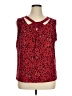 Black Label by Evan Picone Red Sleeveless Blouse Size XL - photo 1