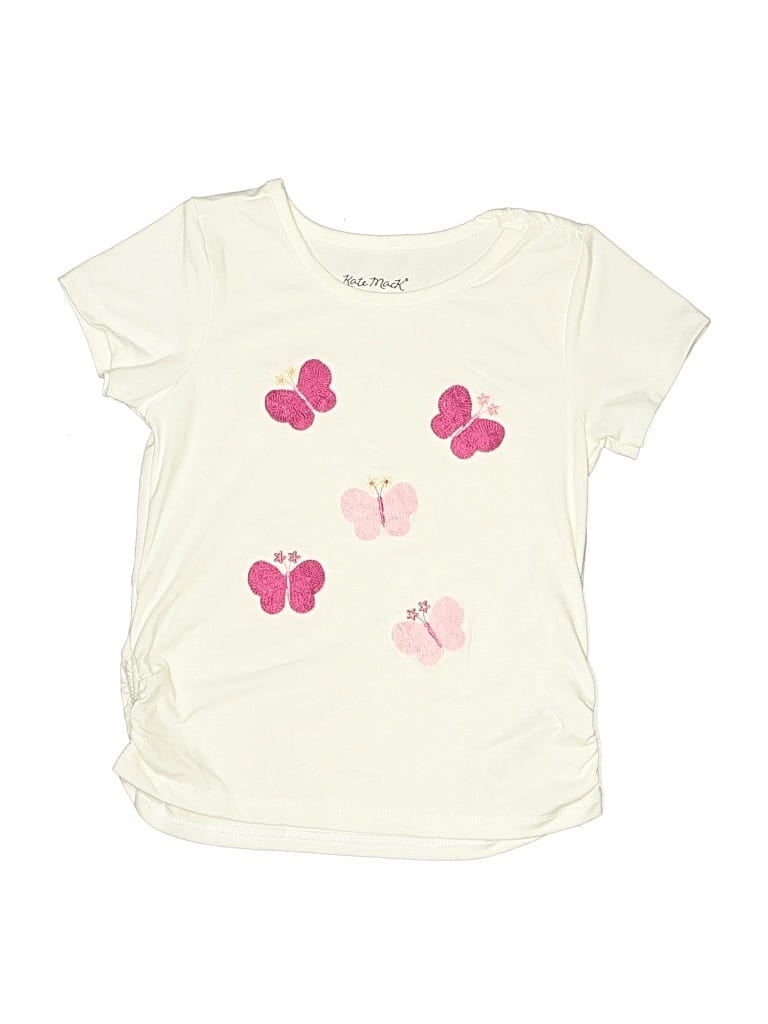 Pre-owned Kate Mack Kids' Short Sleeve T-shirt In Ivory